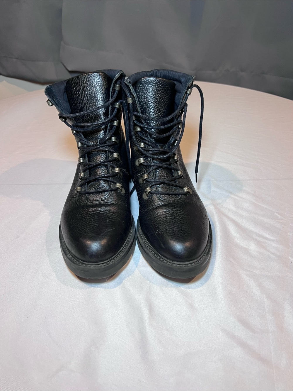 Fat Face women’s Black Leather Lace-Up Boots